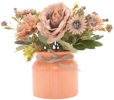 Roses and daisies in a vase