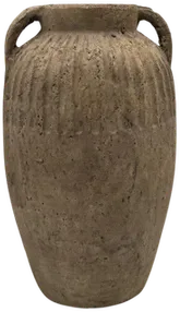 Rough-textured ceramic vase