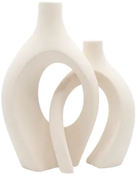 Open-center horseshoe vase set