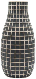 Grid-pattern vase