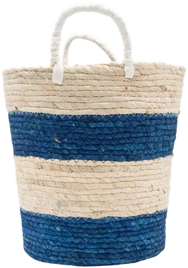 Set of 3 striped jute baskets