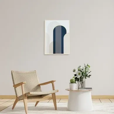 Blue and gold wall art